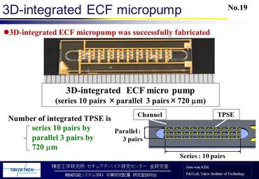 3D-integrated ECF micropump